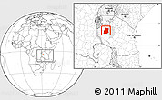 Blank Location Map of Urambo, highlighted parent region, within the entire country