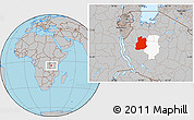 Gray Location Map of Urambo, highlighted parent region