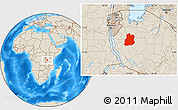 Shaded Relief Location Map of Urambo