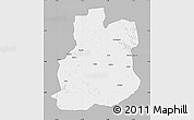 Gray Map of Urambo, single color outside