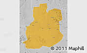 Physical Map of Urambo, lighten, desaturated