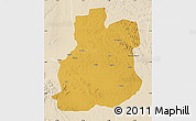 Physical Map of Urambo, lighten