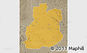 Physical Map of Urambo, semi-desaturated