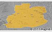 Physical Panoramic Map of Urambo, desaturated