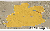 Physical Panoramic Map of Urambo, semi-desaturated