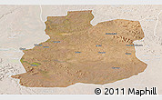 Satellite Panoramic Map of Urambo, lighten