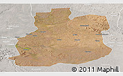 Satellite Panoramic Map of Urambo, lighten, semi-desaturated