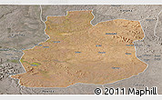 Satellite Panoramic Map of Urambo, semi-desaturated