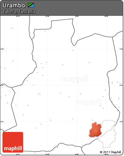 Blank Simple Map of Urambo, no labels