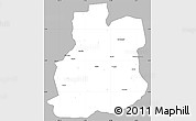 Gray Simple Map of Urambo, single color outside