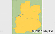 Savanna Style Simple Map of Urambo, single color outside