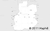 Silver Style Simple Map of Urambo