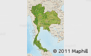 Satellite 3D Map of Thailand, shaded relief outside