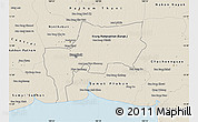 Shaded Relief Map of Bangkok
