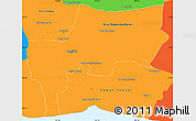 Political Simple Map of Bangkok