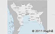 Gray 3D Map of Central, single color outside