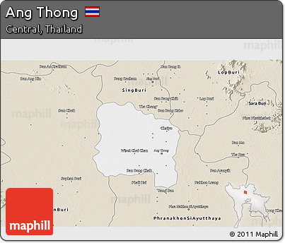 Classic Style 3D Map of Ang Thong
