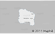 Gray 3D Map of Ang Thong, single color outside