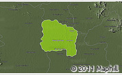 Physical 3D Map of Ang Thong, darken, semi-desaturated