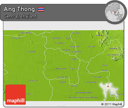 Physical 3D Map of Ang Thong