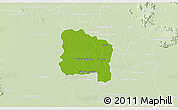 Physical 3D Map of Ang Thong, lighten