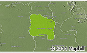 Physical 3D Map of Ang Thong, semi-desaturated