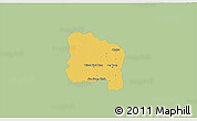 Savanna Style 3D Map of Ang Thong, single color outside