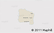 Shaded Relief 3D Map of Ang Thong, single color outside