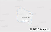 Silver Style 3D Map of Ang Thong, single color outside