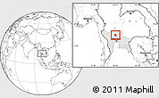Blank Location Map of Ang Thong, highlighted parent region