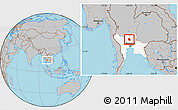 Gray Location Map of Ang Thong, highlighted parent region