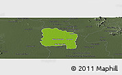 Physical Panoramic Map of Ang Thong, darken, semi-desaturated