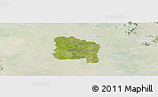 Satellite Panoramic Map of Ang Thong, lighten