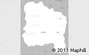 Gray Simple Map of Ang Thong