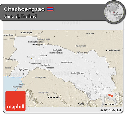 Classic Style 3D Map of Chachoengsao