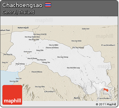 Classic Style 3D Map of Chachoengsao