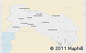 Classic Style 3D Map of Chachoengsao, single color outside