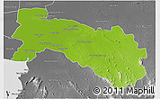 Physical 3D Map of Chachoengsao, desaturated