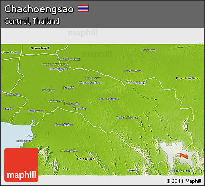 Physical 3D Map of Chachoengsao