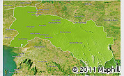 Physical 3D Map of Chachoengsao, satellite outside