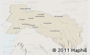 Shaded Relief 3D Map of Chachoengsao, lighten
