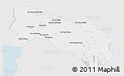 Silver Style 3D Map of Chachoengsao, single color outside