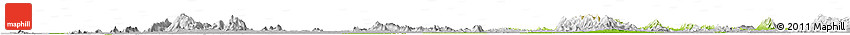 Physical Horizon Map of Chachoengsao, lighten, desaturated