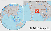 Gray Location Map of Chachoengsao