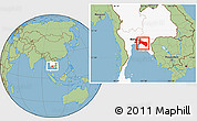 Savanna Style Location Map of Chachoengsao, highlighted country