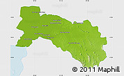 Physical Map of Chachoengsao, single color outside