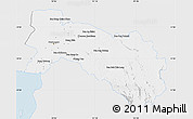Silver Style Map of Chachoengsao, single color outside