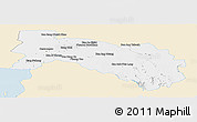 Classic Style Panoramic Map of Chachoengsao, single color outside