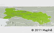 Physical Panoramic Map of Chachoengsao, lighten, semi-desaturated