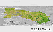 Satellite Panoramic Map of Chachoengsao, lighten, desaturated